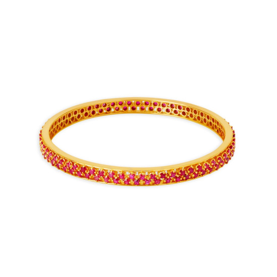 22KT GOLD AND RUBY BANGLE