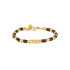 PAIR OF 22KT YELLOW GOLD BRACELETS WITH BLACK BEADS