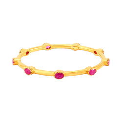 22KT GOLD AND RUBY BANGLE