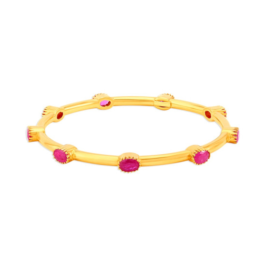 22KT GOLD AND RUBY BANGLE