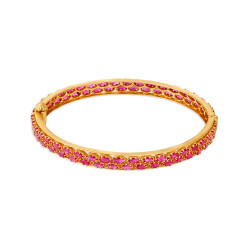 22KT GOLD AND RUBY BANGLE