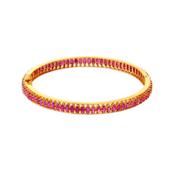 22KT GOLD AND RUBY BANGLE