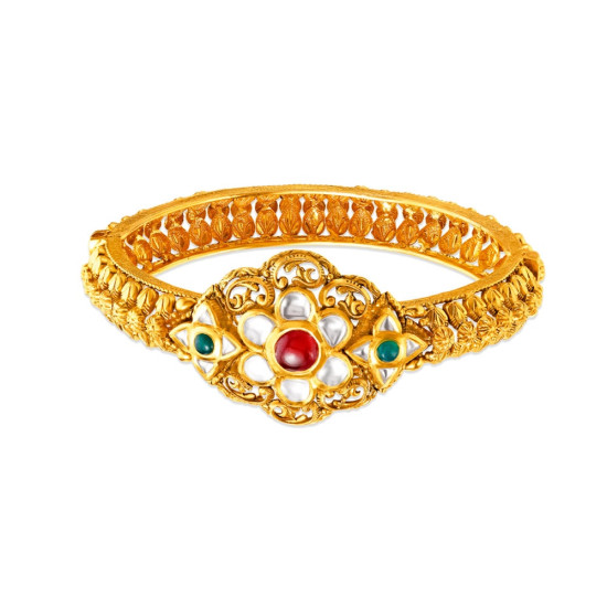 22KT GOLD AND KUNDAN GLASS BANGLE