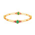 22KT YELLOW GOLD RUBY AND EMERALD BANGLE