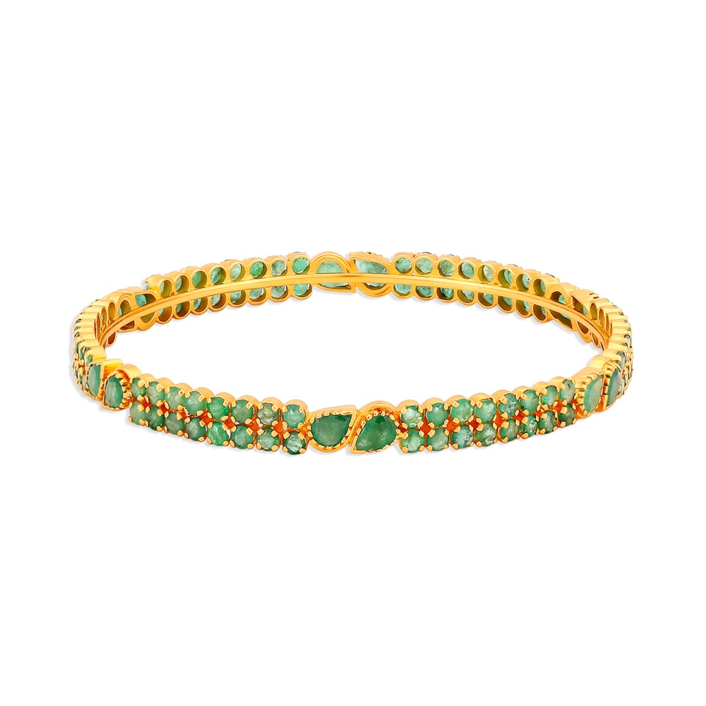 22kt gold emerald deals bangles