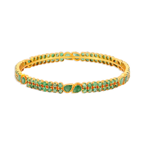 22KT GOLD AND EMERALD BANGLE