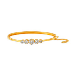 22KT GOLD AND POLKY DIAMONDS BANGLE