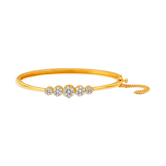 22KT GOLD AND POLKY DIAMONDS BANGLE