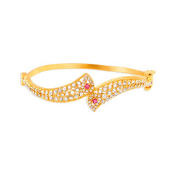 22KT GOLD AND POLKY DIAMONDS BANGLE