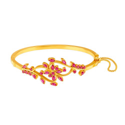 22KT GOLD AND RUBY BANGLE