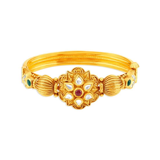 22KT GOLD AND KUNDAN GLASS BANGLE