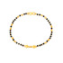 PAIR OF 22KT YELLOW GOLD BRACELETS WITH BLACK BEADS