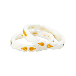 SHANKHA BANGLES WITH MOTIFS IN 22KT YELLOW GOLD