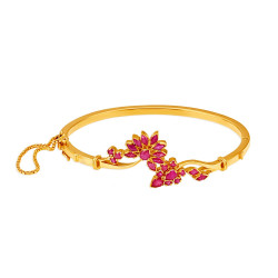 22KT GOLD AND RUBY BANGLE