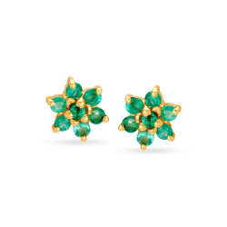 ABHA EMERALD STUD EARRINGS