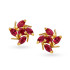 18KT GOLD RUBY AND DIAMOND STUD EARRINGS