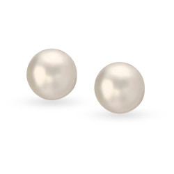 18KT YELLOW GOLD AND PEARL STUD EARRINGS