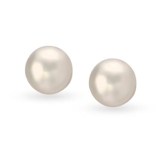 18KT YELLOW GOLD AND PEARL STUD EARRINGS