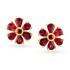 18KT GOLD RUBY AND DIAMOND STUD EARRINGS