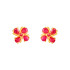 18KT RUBY DIAMOND FLORAL STUDS