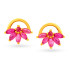 18KT RUBY FLORAL STUDS