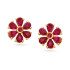 18KT GOLD RUBY AND DIAMOND STUD EARRINGS