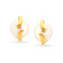 18KT PEARL OVAL STUDS