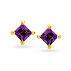 NYX AMETHYST STUD EARRINGS