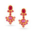 YELLOW GOLD RUBY DROP EARRINGS