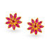 GOLD RUBY STUD EARRINGS