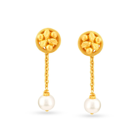 YELLOW GOLD DROP EARRINGS