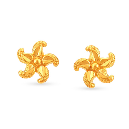 22KT GOLD STUD EARRINGS