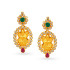 22KT GOLD AND POLKY DIAMOND DROP EARRINGS