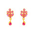 GOLD RUBY DROP EARRINGS