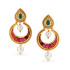 22KT GOLD AND KUNDAN GLASS DROP EARRINGS