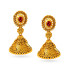 22KT GOLD AND KUNDAN GLASS JHUMKIS