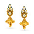 22KT GOLD AND KUNDAN GLASS JHUMKIS