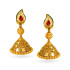 22KT GOLD AND KUNDAN GLASS JHUMKIS