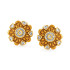 22KT GOLD AND KUNDAN GLASS STUD EARRINGS