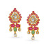 22KT GOLD AND POLKY DIAMOND DROP EARRINGS