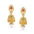 22KT GOLD AND POLKY DIAMOND DROP EARRINGS