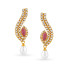 22KT GOLD AND POLKY DIAMOND DROP EARRINGS