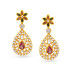 22KT GOLD AND POLKI DIAMONDS DROP EARRINGS