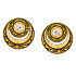 22KT GOLD AND POLKY DIAMOND STUD EARRINGS