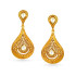 22KT GOLD AND KUNDAN GLASS DROP EARRINGS