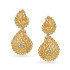 22KT GOLD AND POLKY DIAMOND DROP EARRINGS