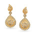 22KT GOLD AND POLKY DIAMOND DROP EARRINGS