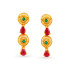 22KT GOLD EMERALD AND RUBY DROP EARRINGS