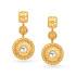 22KT GOLD AND KUNDAN GLASS DROP EARRINGS