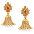 22KT GOLD AND KUNDAN GLASS JHUMKIS